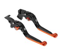 Partuto Motorcycle Short Brake Clutch Levers for KTM RC125 RC200 RC390 Motorbike Handlebar Brake Lever for KTM for DUKE 125 for DUKE 200 for DUKE 390 Adjustable Aluminum Alloy Black Orange