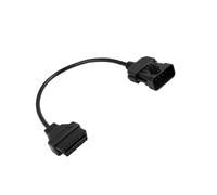 Partuto OBD2 Diagnostic Female Connector Cable 10 Pin to 16 Pin 40cm DC 12V Replacement