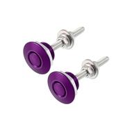 Partuto Purple Bumper Release Lock Latch Hood Lock Push Button Bonnet - 2Pcs Replacement