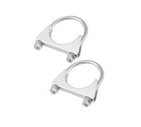 Partuto Round U Bolt Muffler Exhaust Clamps for Car / 2.25" ID 58mm / 2 Pcs Replacement