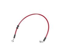 Partuto Universal 60cm 23.62" Motorcycle Brake Clutch Oil Hose Line Pipe Hydraulic Reinforced Stainless Steel Braided Red Replacement