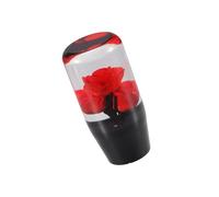 Partuto Universal Car Gear Shift Knob, Manual Automatic Stick Gear Shifter Knob, Acrylic, Red, 1 Set Replacement