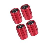 Partuto Universal Tire Valve Stem Caps, 17mm, Aluminum Alloy, Red, 4 Pcs Replacement