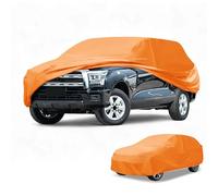 Partuto Waterproof All-Weather Universal Car Cover with Right Side Zipper & Mirror Pocket, 190T-PU Orange Fits for SUV 190" to 200" Length