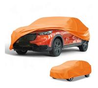 Partuto Waterproof All-Weather Universal Car Cover with Right Side Zipper & Mirror Pocket, 190T-PU Orange Fits for SUV Up to 181" Length