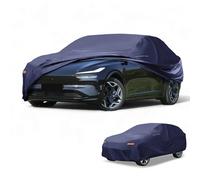 Partuto Waterproof All-Weather Universal Car Cover with Right Side Zipper & Mirror Pocket, Aluminum Film Navy Blue Fits for SUV 181" to 190" Length