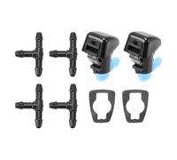 Partuto Windshield Washer Nozzle Kit for Jeep Liberty 08-12 Windshield Spray Nozzles Wiper Spray Washer Jet No.55157319AA 2 Pcs Gaskets 4 Pcs t Hose Connector
