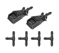 Partuto Windshield Washer Nozzle Kit for Volkswagen Polo Hatchback 1.2 Windshield Spray Nozzles Wiper Spray Washer Jet No.6E0955985A 4 Pcs t Hose Connector