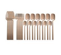 Party 24Pcs Gold Dinnerware Set 304 Stainless Steel Matte Cutlery Set Silverware Western Bar Knife Fork Spoon Tableware Flatware Set Outstanding