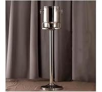 Party Accessories Ice Bucket with Stand Stainless Steel Standing I Ice Cube Container, Wine Bucket on Stand Champagne for Wine/Beer/KTV Club/Bar/BBQ/Wedding,N