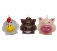 Party Accessories : Set of 6 Farm Animal Birthday Candles