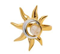 Party Accessories Sun and Moons Weddings Stainless Steel Texture for Fashion Casual Looks Open with Moonstone Jewelry