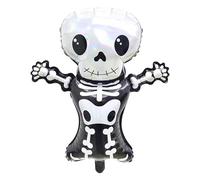 Party Aluminum Film Balloons, Inflatable Skeleton Foil Balloon, Standing Halloween Prop, Sturdy Party Decoration, Spooky Balloon for Carnival Photo Booth Haunted House Events, Festive Fun 20g