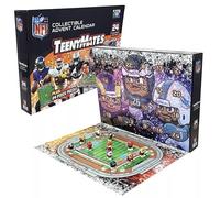 Party Animal Teenymates NFL 2024 Series 13 NFL Advent Calendar, 24 Figures, 1 Inch Tall, Team Colors