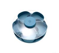 Party Appetizer Organizer Rotating Snack Tray, 5 Compartment Lazy Susan for Table, Dip Container for Veggies Fruits,lasting Plastic Serving Set(Blue)