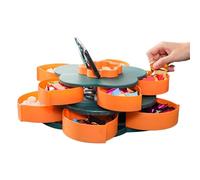Party Appetizer Trays - Rotating Double Tier Flower Shape Snack Turnstile for Appetizers, Picnics and Home Parties