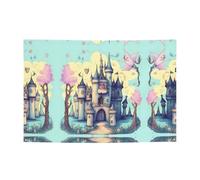Party Backdrop Banner, Fairytale Castle Themed Party Wall Background, Reusable Photography Birthday Party Banner Decorations