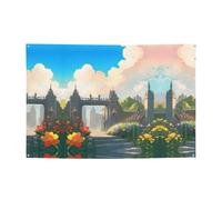 Party Backdrop Banner, Outside The Castle Gate Themed Party Wall Background, Reusable Photography Birthday Party Banner Decorations