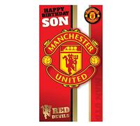 Manchester United Happy Birthday Son Card, with Badge
