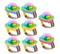 Party Ball Bracelet Light, 8PCS LED Stage Light Watch 5 Dynamic Mode Voice Control Dancing Wristband Atmosphere Lamp Starry USB Rechargeable with Suction Cup for Party Car Decor DJ