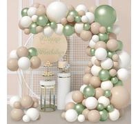 Party Balloon Arch Kit, 102Pcs Balloon Garland Arch Set, Balloons Party Decorations with Light Green White Champagne Balloons for Birthday Wedding Anniversary
