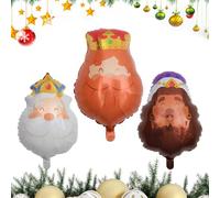 Party Balloons, 3 Pieces King Themed Decor, Thickened Latex Balloons Set, Inflatable Party Gear, with Easy Inflate Design, Family Gathering Outdoor Festival Carnival Holiday Celebration