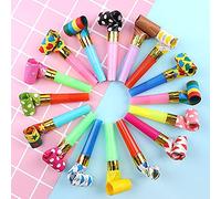 Party Blowers,100 Pack Noisemakers Blowouts Party Poppers Novelty Plastic Whistle for Kids Party Bag Fillers Christmas