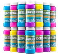 Party Bubbles for Kids - Bulk Pack of 24 2-oz Solution With Wands - Assorted Neon Colours - Outdoor Summer Games, Party Bag Fillers