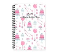Party Bunting Flags 2026 Diary A5 To Do List Notebook Planners Mens Journal 2026 Notebook Diary for Teacher Week To View Monthly Year Planner with Dotted Line Note Page Slim