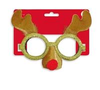 Party Buz WE VALUE YOUR TRUST Christmas Novelty Head Bopper Headbands Headware and Glasses for Fancy Dress Christmas New Year (Rudolf Glasses)