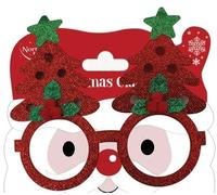 Party Buz WE VALUE YOUR TRUST Christmas Novelty Head Bopper Headbands Headware and Glasses for Fancy Dress Christmas New Year (Red Tree Glasses)