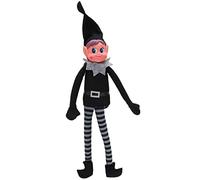 Party Buz WE VALUE YOUR TRUST Naughty Faced Elves Long Leg with Soft Body with Vinyl Face Elf for Decoration Christmas 12" (Pack of 1(Black Boy Elf))
