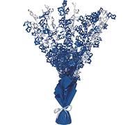 Party Buz WE VALUE YOUR TRUST Pink/Blue/Black Birthday Balloon Weight Spray Centrepiece - 43cm, (13th Blue & Silver)