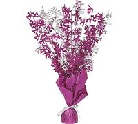 Party Buz WE VALUE YOUR TRUST Pink/Blue/Black Birthday Balloon Weight Spray Centrepiece - 43cm, (21st Pink & Silver)