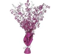 Party Buz WE VALUE YOUR TRUST Pink/Blue/Black Birthday Balloon Weight Spray Centrepiece - 43cm, (3 x 13th Pink & Silver)