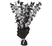 Party Buz WE VALUE YOUR TRUST Pink/Blue/Black Birthday Balloon Weight Spray Centrepiece - 43cm, (3 x 18th Black & Silver)