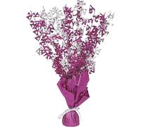 Party Buz WE VALUE YOUR TRUST Pink/Blue/Black Birthday Balloon Weight Spray Centrepiece - 43cm, (3 x 21st Pink & Silver)