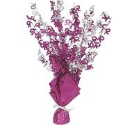 Party Buz WE VALUE YOUR TRUST Pink/Blue/Black Birthday Balloon Weight Spray Centrepiece - 43cm, (3 x 70th Pink & Silver)