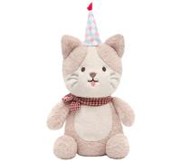 Party Cat Plush, Birthday Kitten Stuffed Animal Soft Kawaii Party Decorations Birthday for Kids