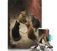 Party Cats 1000 Piece Jigsaw Puzzle for Adults Teens,Challenging Game Gifts for Is Ideal As A Gift for The Whole Family (38x26cm)