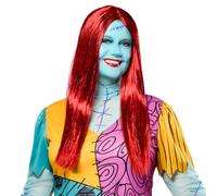 Party City Disney Tim Burton's The Nightmare Before Christmas: Sally Wig for Adults, Women One Size Red