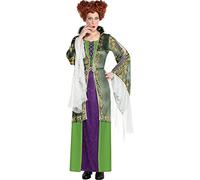 Party City Hocus Pocus Winifred Sanderson Halloween Costume for Women, Small/Medium, Dress with Attached Coat Multicolor