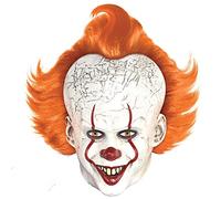 Party City Pennywise Mask Halloween Costume Accessory for Adults, IT, One Size