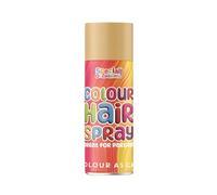 Party Colour Hair Sprays - 200ml - Temporary Vibrant Colours for Parties, Festivals & Events - Red, Blue, Silver, Green, Gold & Purple (GOLD - 5941A-G)