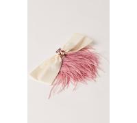 Party Crasher Satin Bow at Free People in Ivory/Pink Feathers - female