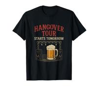Party Crew Hangover Tour Beer Mug Rock Poster T-Shirt