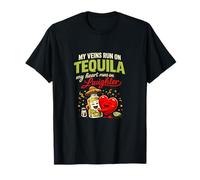 Party Crew Tequila Joke Heart and Bottle Graphic T-Shirt