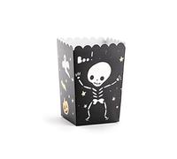Party Deco 6 Halloween Popcorn Boxes with Skeleton Ghost Bat and Pumpkin Party Gift Boxes for Halloween