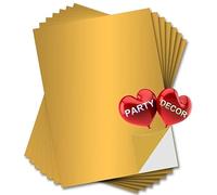 party_decor Gold Self Adhesive Gloss Vinyl Sheet - A4 - pack of 20 - perfect for hobby & craft