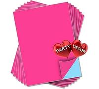 PARTY DECOR Hot Pink Self Adhesive Gloss Vinyl Sheet - A3 - pack of 5 - perfect for hobby & craft